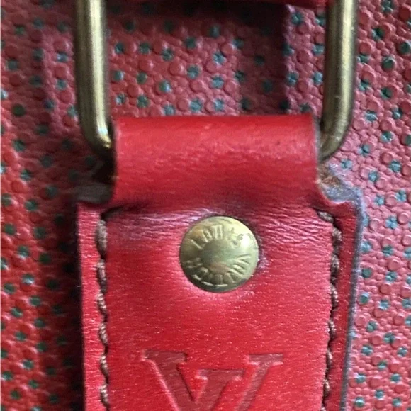 Louis Vuitton 1987 Vintage Men's Red Leather Messenger Bag - Picture 6 of 13